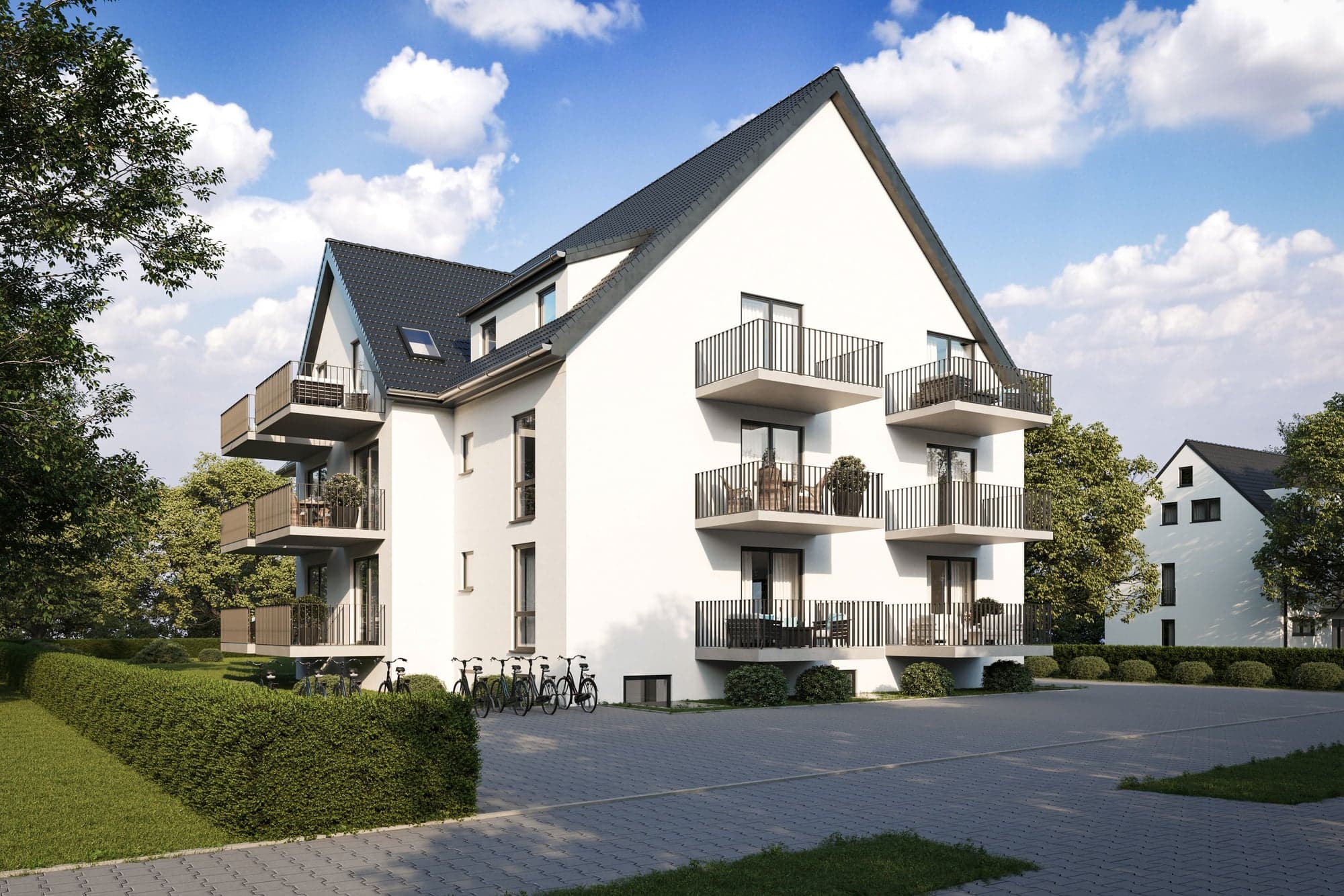 MFH Ritterfelddamm 150 – Straßenseite mit Eingangsbereich