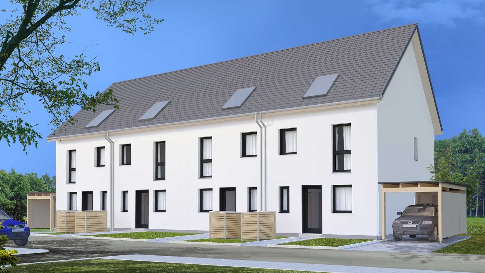 Reihenhaus Vogelzeile 3 in Berlin Spandau – Straßenansicht